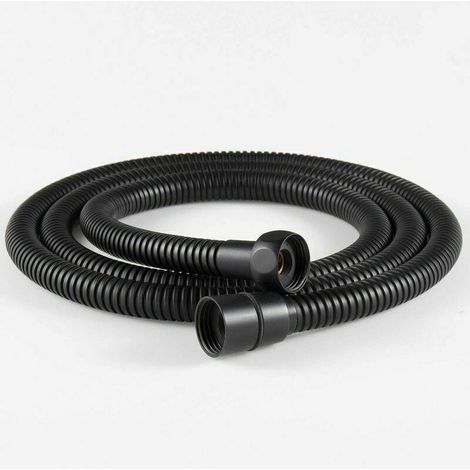 Acier Inoxydable Tuyau de Douche , Tuyau de douche Anti-torsion Anti-explosion, Avec Raccords en Laiton. noir mat (1/5)
