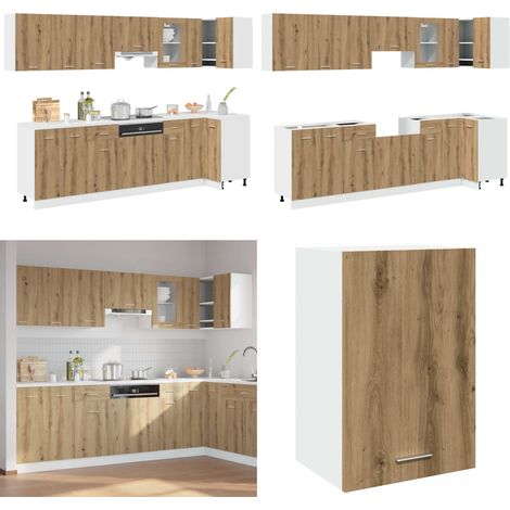 vidaXL Ensemble d'armoires de cuisine 11 pcs chêne artisanal (1/5)