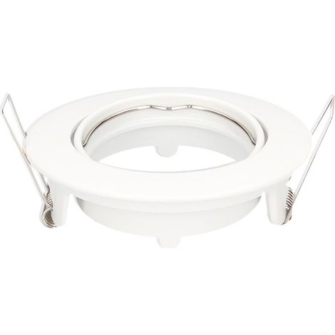 Anneau inclinable rond encastré blanc Chandur