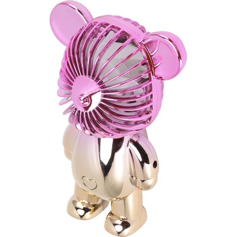 Mini ventilateur portable mignon Bearbricklys fan, rechargeable USB avec batterie intégrée, modèle A-4 (1/5)