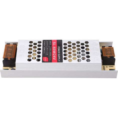 Alimentatore LED Stabilizzato 60W 2.5a 24V Trasformatore Striscia Switch Slim (1/5)