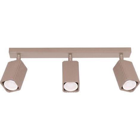 Lámpara de techo RAYO 3L taupe aluminio 3xGU10 Sollux (1/5)