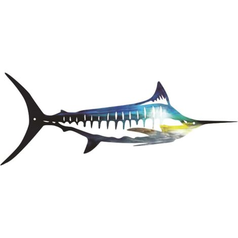 Suspendre Murale de Poisson Décoratif en Fer Créatif, Ornement Mural Nautique pour Espace Intérieur Design Artistique et Naturel (1/5)