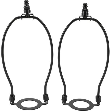 Ortviai Support de Abat-jour Réglable pour Lampes sur Pied et Lampes de Table – Lot de 2, Base E26, Métal Noir