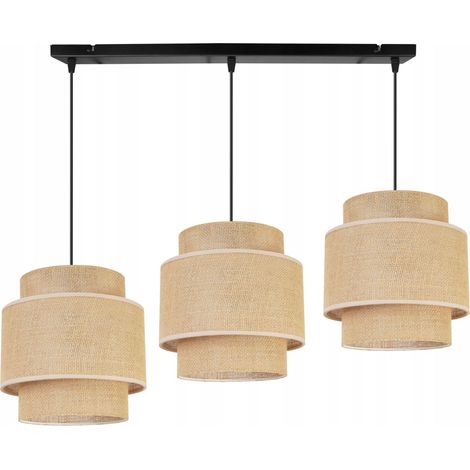 Hängelampe, Deckenleuchter, Lampenschirm, Boho Juta
