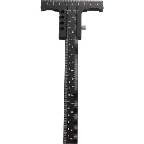 Règle de traçage pour menuisier en alliage d'aluminium, outil de mesure en T pour travaux du bois et artisanat (1/5)