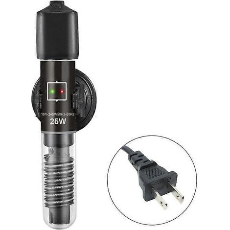 Tube chauffant en quartz pour aquarium avec ventouse, antidéflagrant, tige chauffante automatique - 25 W - États-Unis (1/5)