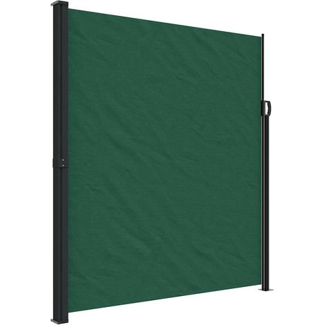 vidaXL Tenda da Sole Laterale Retrattile Verde Scuro 220x300 cm