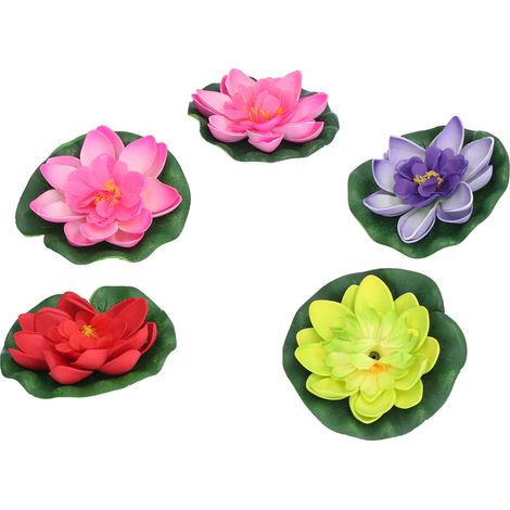 Plantes artificielles pour bassin (5 pièces) : légères, délicates, douces, épaisses, durables et magnifiques, idéales pour la photographie et la décoration de piscine. (1/5)