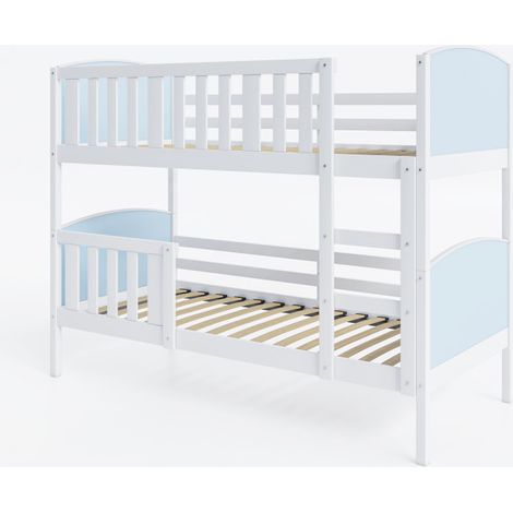 Lit Superposé Tom 90x190 Blanc - bleu (1/3)