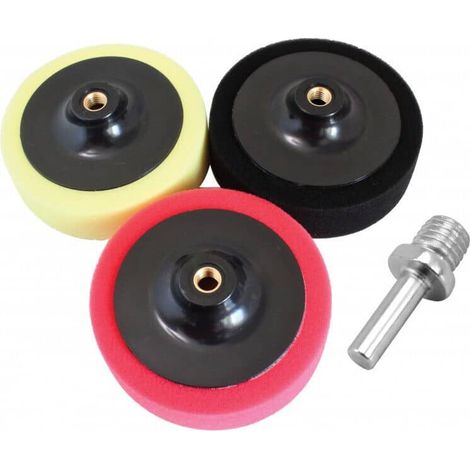 KIT 3 SPUGNE SPUGNA LUCIDATURA LUCIDATRICE TAMPONE PLATORELLO 150 MM 674SA (1/4)