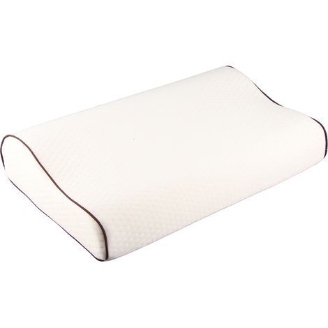 1 Oreiller, mousse à mémoire de forme, structure ondulée, rebond lent, soutien cervical, 50 x 30 cm（Troisième trimestre : Nouveaux produits en septembre） (1/5)