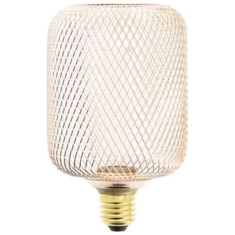 Ampoule Déco Cage Cylindre Cuivre, culot E27, Hologramme, Blanc chaud (1/5)