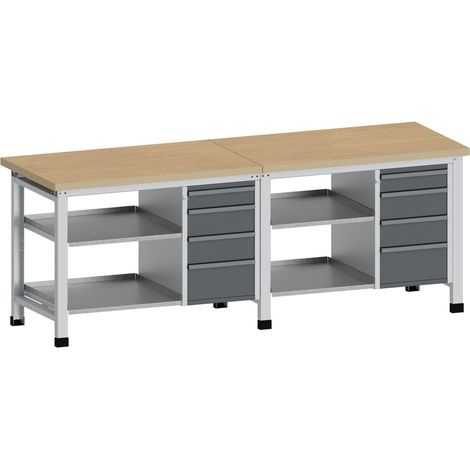 Niveau intermédiaire en acier galvanisé pour établi – Dimensions 815 x 600 mm – Modularité pour rangement sous établi – Résistance accrue – Provost