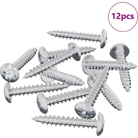 Selbstschneidender Nagel 12 pcs Zink-beschichtet 4 x 25 mm vidaXL