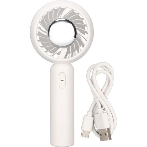 Ventilateur portable rechargeable USB, 3 vitesses, silencieux, en ABS, refroidissement rapide, facile à utiliser, idéal pour chambre, voyage et camping (1/5)