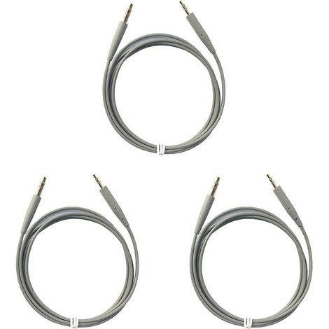 Set mit 3 Soundtrue-Audiokabeln für Bose QC35, QC25, QC35 II und QC45 Kopfhörer (3,5-mm-Klinkenstecker auf 6,35-mm-Klinkenstecker), kompatibel mit tragbaren Modellen und geeignet für Aufnahmen. Farbe: (1/3)