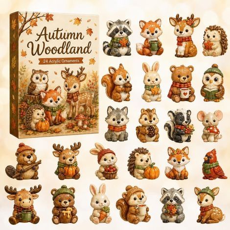 Adventskalender „Herbstwald“ 2026, 2D-Modell A, Überraschungsbox