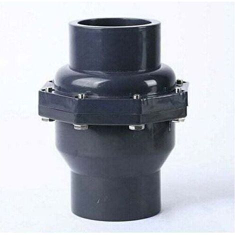 Clapet anti-retour 脿 bascule en PVC avec double , XU,raccord pour tuyau de pression m茅trique (DN20 桅25 mm) - (1/4)