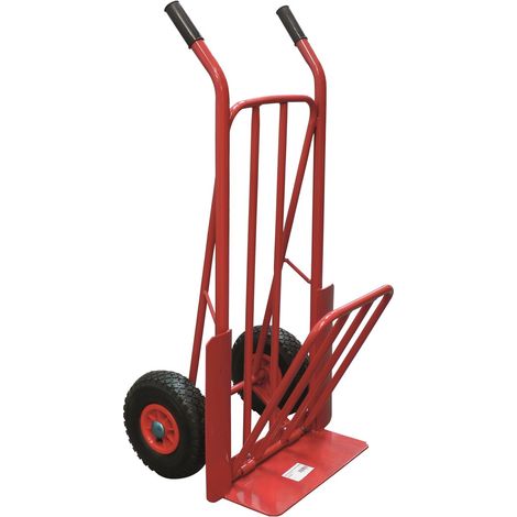 Drakkar Equipement – Diable 250kg avec bavette rabattable – Roues gonflables – Jante PVC – Pour charges encombrantes – Poids 10,2kg