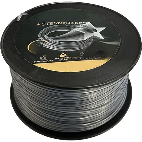 Fil Débroussailleuse Nylon Étoile 120m 3mm Fil Débroussailleuse(0.3cm) Profil étoilé unique, pour efficace, nylon haute résistance, 120m de longueur, pour idéal herbe épaisse (1/5)
