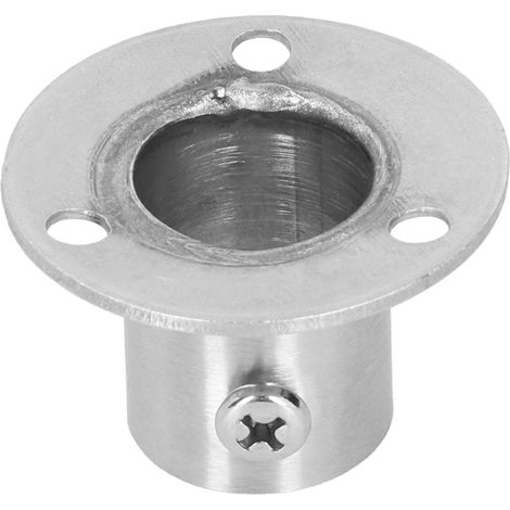 Soporte para barra de ropa – Soporte de brida para tubos de Φ19 – Casquillo de brida de acero inoxidable reforzado con tornillo – Juego de 10 – Resistente a la corrosión (1/5)
