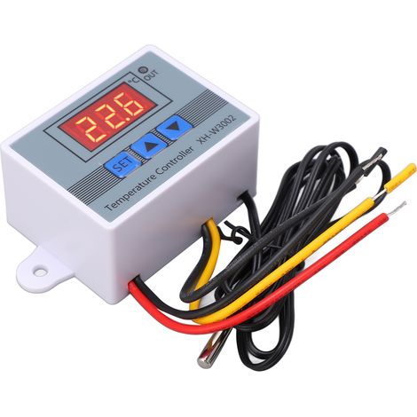 Digitaler Temperaturregler mit Thermostat, Heiz- und Kühlfunktion, wasserdichtem Sensor, 10 A, 24 V, 240 W (1/5)