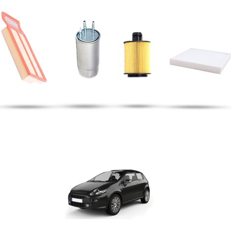 Kit tagliando 4 filtri compatibile con Fiat Punto EVO 1.3 D Multijet 70kw dal 2009 al 2012 (1/5)