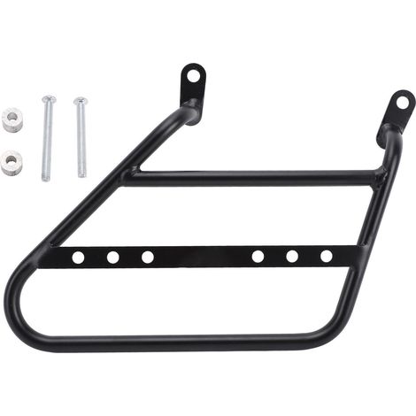 Support de sac de selle à montage latéral pour moto, 12mm, fer noir mat, Look élégant, sac de rangement, Support de cadre droit: RM836-BBZJ.