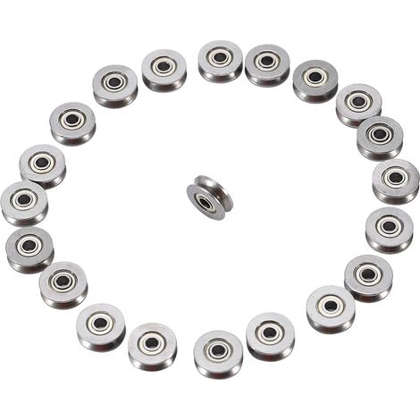 20 poulies à gorge en V V623ZZ pour système de mouvement linéaire sur rail, 3 x 12 x 4 mm