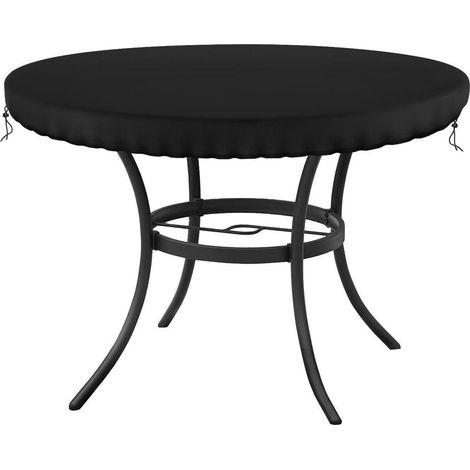 Gartentisch Abdeckhaube rund Ø 94cm, 600D Oxford, wasserdicht, mit Kordelzug (1/5)