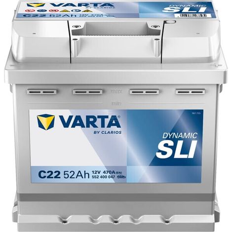 Bater铆a 12V 52Ah 470A C22 VARTA Dynamic SLI VARTA 552400047 (1/5)