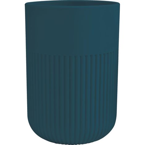 Gobelet Gino 13.2 x 10.3 cm - Porte Brosse à Dents et Dentifrice - Rangement Salle de Bain, Cuisine - Design Élégant - Facile à Nettoyer - Stable et Résistant - Petrole