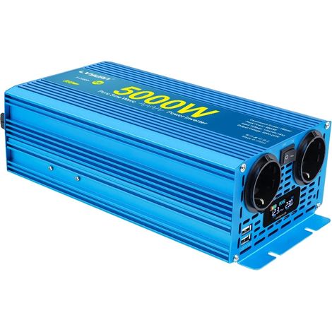Onduleur DC/AC, Sortie Onde Sinusoïdale Pure, Type à Double Sortie, puissance de crête 5000W-a, prise UE-e, DC24V-b, AC220V-e (1/2)