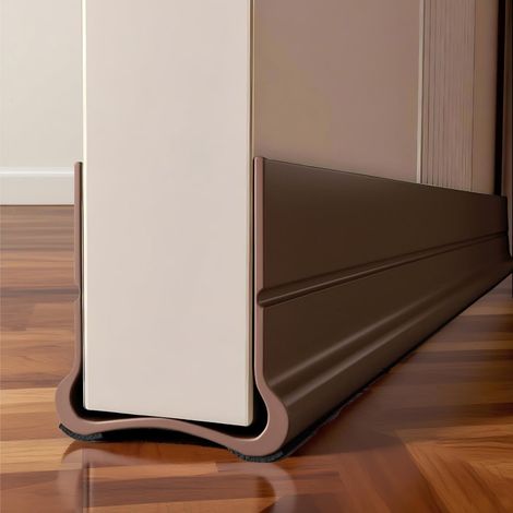 93 cm Brown Caulk Door Bottom Seal Door Seal Sound Insulation Door for Doors 3.5 to 5.5 cm Thick and Lower Space 0.3 to 1 in (1/5)
