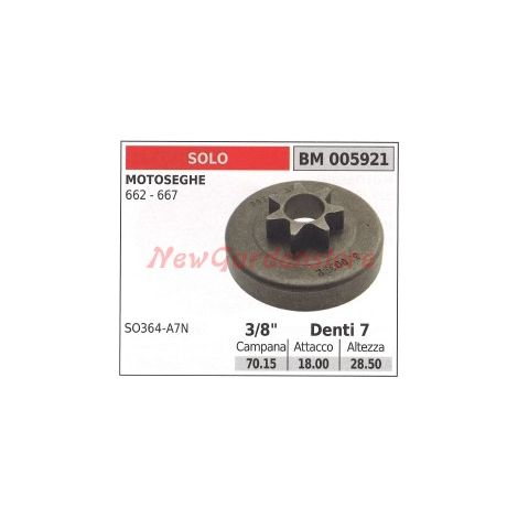 Pignone campana frizione motosega SOLO 662 667 005921