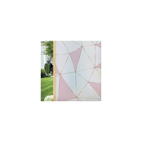 (45x200cm) Lámina opaca para ventanas, lámina de vidrio esmerilado, rosa, adherencia estática, sin adhesivo, reutilizable, apta para sala de estar y dormitorio.