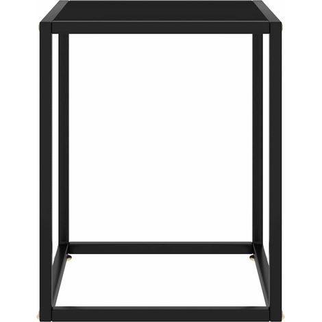 Maison Exclusive - Couchtisch Schwarz mit Schwarzem Glas 40x40x50 (1/5)
