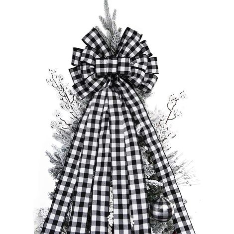 Tartan-Stofffliege für Weihnachtsdekoration – Hängender Schmuck für Baum und Zuhause (1/5)
