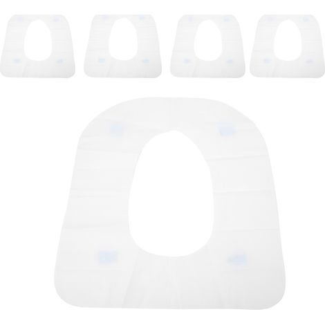 5 Pièces Housses de Siège de Toilette Jetables, Imperméables et Portables pour Voyage ou Postpartum (1/5)
