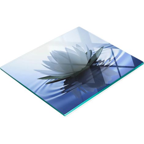 Pannello decorativo multifunzionale in vetro temperato a forma di ninfea, 60x52 cm. (1/5)