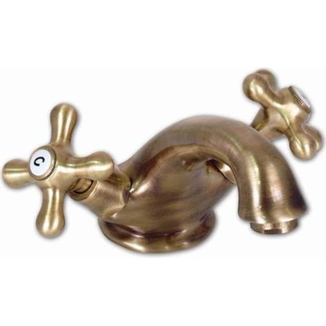 Paffoni Iris Serie Iris IRV065BR bronzierte Waschtischarmatur mit Einloch  Messing - Bronzato
