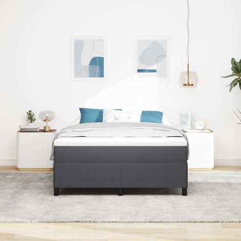 Boxspringbett Dunkelgrau 160 x 200 cm Cordstoff (1/5)