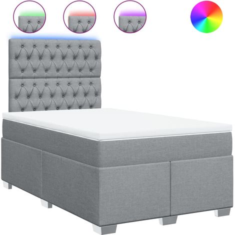 Maison Exclusive - Boxspringbett mit Matratze Hellgrau 120x190 cm