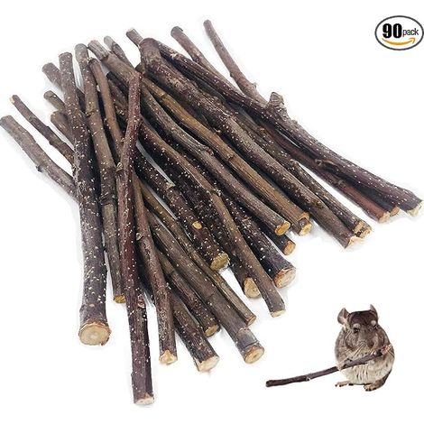 William Craft Baton Pommier,Petits Animaux à Mâcher Jouets,Bâtonnets de Pomme pour Animaux de Compagnie,Bâtons de Bois de Pommier,Bâtonnets de Pomme Naturels,pour Chinchilla Cobaye Hamster Lapin (1/5)