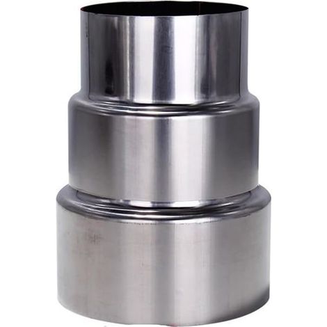 Réducteur de conduit de cheminée en acier inoxydable – Connexion cheminée et poêle à bois – 90 mm/ 70 mm – Résistance haute température (1/4)