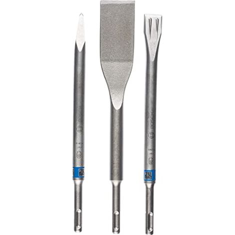 Bosch Professional Set da 3 Pezzi di Scalpelli Long Life SDS plus, per Calcestruzzo, Mattone, Mattone Pieno, 0/20/40mm, Accessorio per Martelli Perforatori e Demolitori (1/4)
