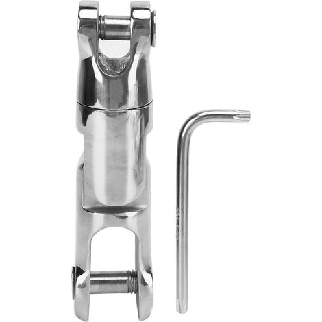 Crochet pivotant double 316 inox, charge 9000LBS, connexion multidirectionnelle pour chaîne 10-12mm (1/5)