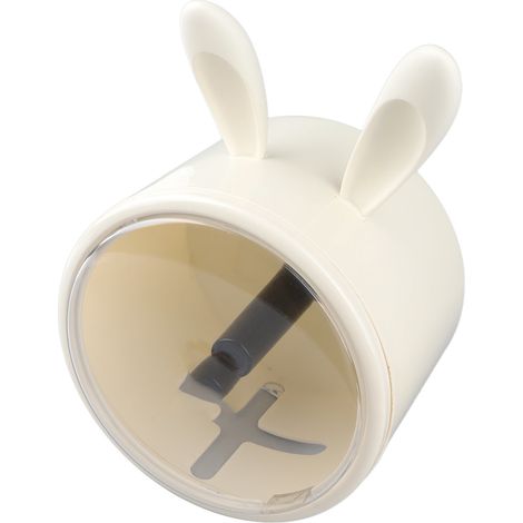 Distributeur de papier toilette mural transparent en plastique blanc, mignon comme lapin, pour salle de bain et cuisine. (1/5)