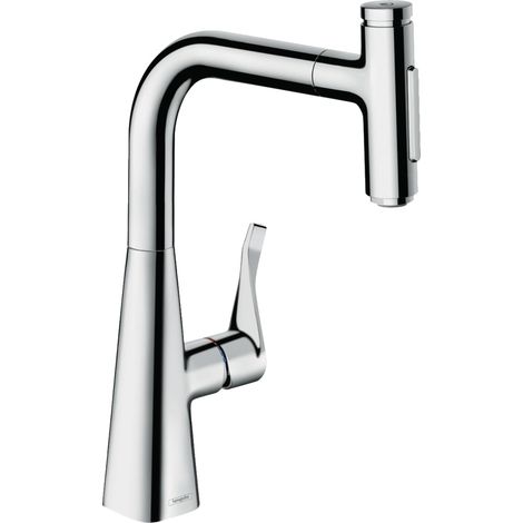 Hansgrohe M71 - Miscelatore da lavello M7117-H240 con doccetta estraibile, sBOX, cromato 73817000